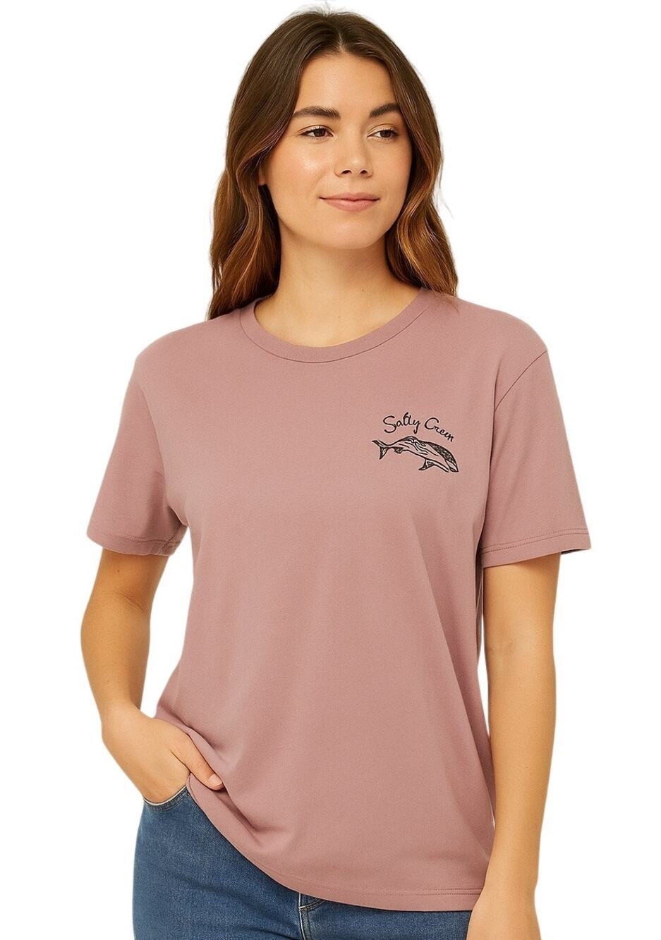 Salty Crew Love Bite Boyfriend Tee, Warm Lilac, Women's Large, NWT